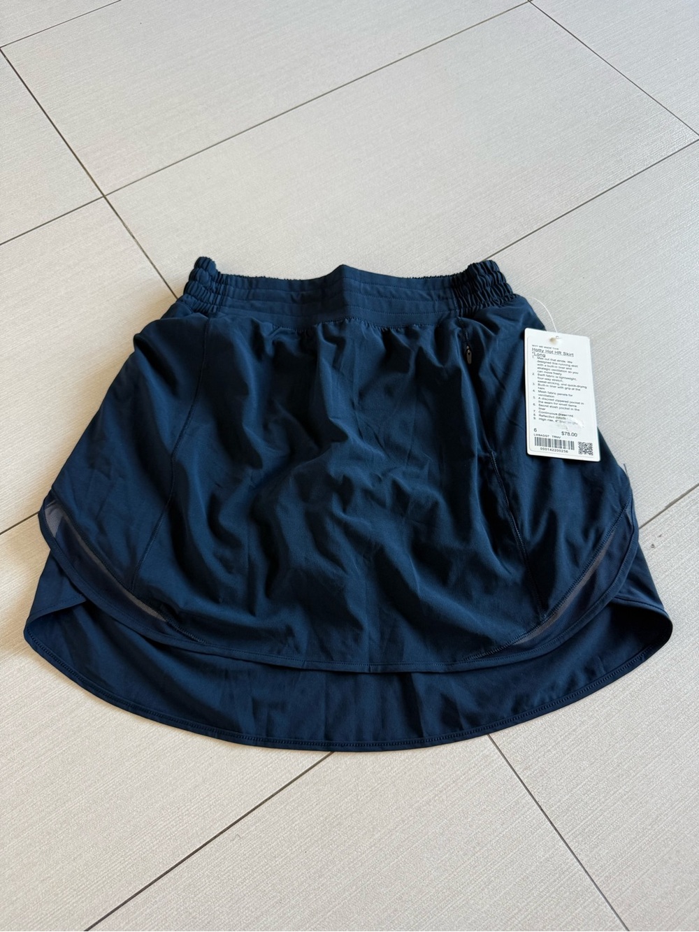 NWT lululemon athletica Navy Athletic Skort Long 6